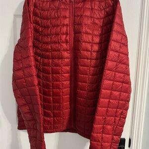 The North Face Burgundy Quilted Jacket/Hoodie